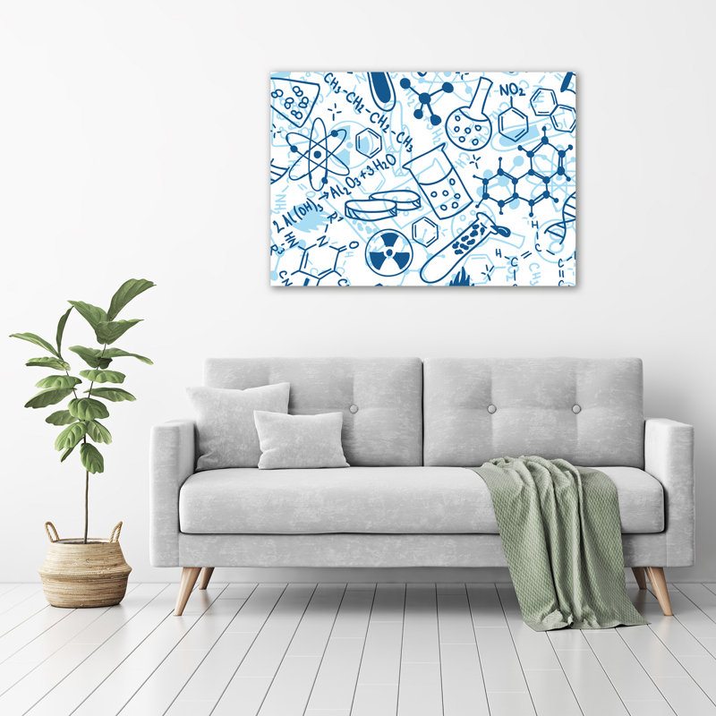 Chemistry Background - Wrapped Canvas Print