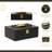 Canorus Rectangular Box Set with Gold Resin Feather - Black