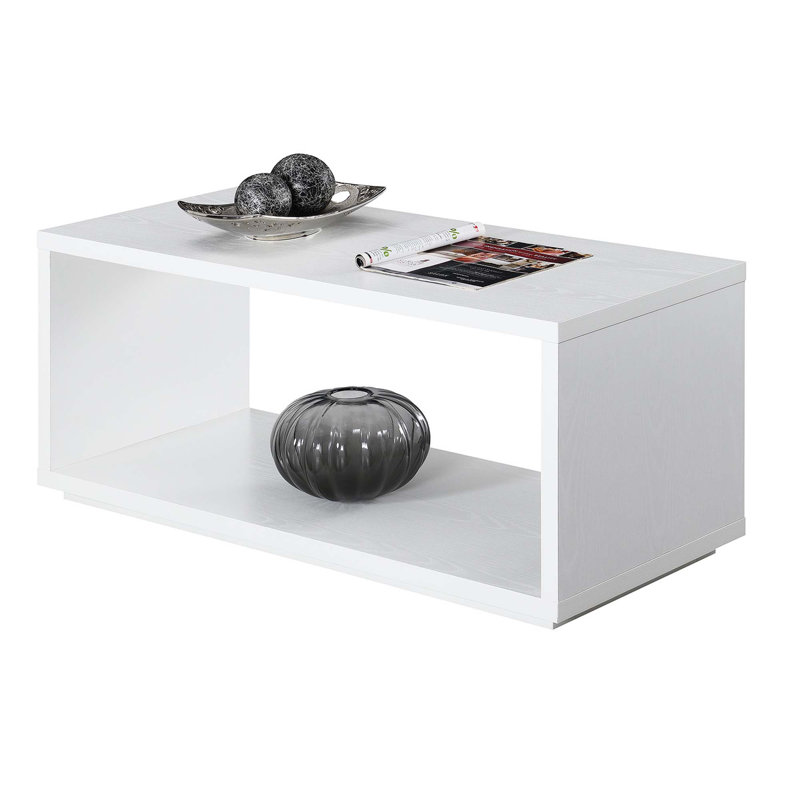 Table basse avec rangement Albury, Blanc