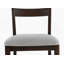 5 pièces Belle table de salle à manger rectangulaire Finition chêne foncé Chaise rembourrée Mobilier de salle à manger en bois-202417688