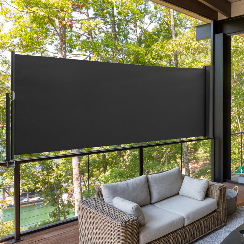 Sol 27 Outdoor 300 cm W x 12 cm D Retractable Awning, 100cm H x 300cm W x 12cm D, Dark Grey