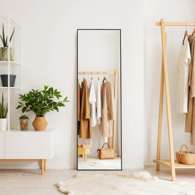 Full Length Mirror, Floor Mirror Standing Hanging Or Leaning Against Wall, Suitable For Bedroom