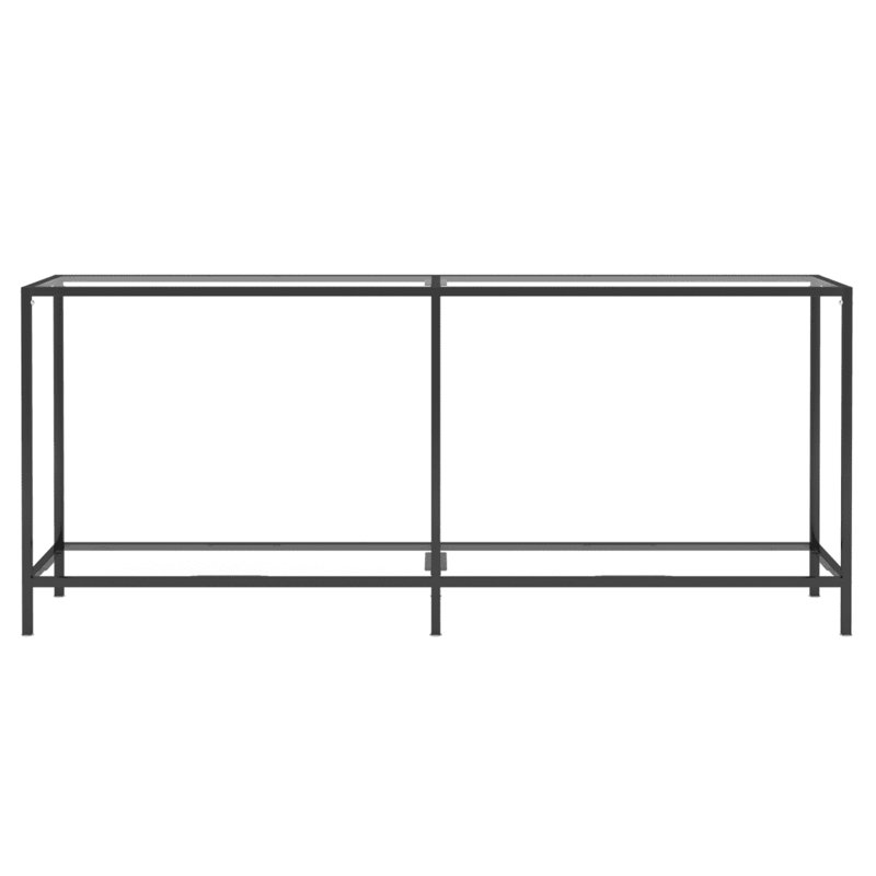 Hannmeike Glass Top Console Table, 75.5 x 180 x 35 cm, Transparent