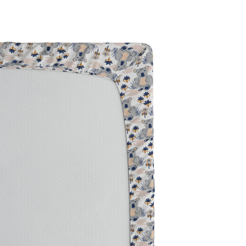 Microfiber Floral Fitted Sheet, Queen Fitted Sheet