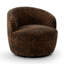 Fauteuil d'appoint tonneau rembourré à imprimé léopard de 72,4 cm de large