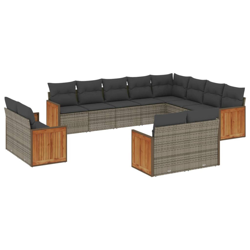  Garden Sofa Set Grey, Dark Grey, Gray, Dark Gray