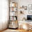 6 Tier Rotating Bookshelf, 360° Display Round Spinning Bookshelf with Wheels and Drawer, Space-Saving, Small Space Rotating Bookshelf Tower for Bedroom, Living Room, Home, Office-917310343