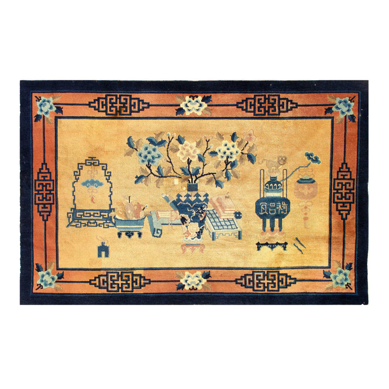 Antique One-of-a-Kind 3'11" X 6'3" Area Rug