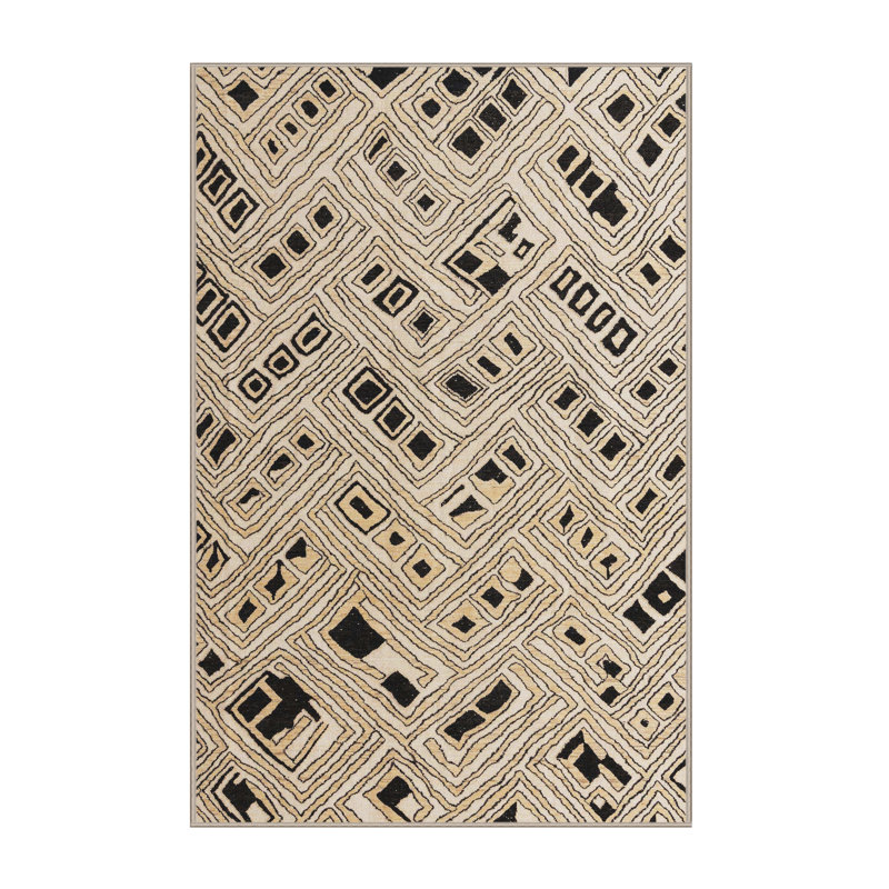Abstract Indoor Rug, Rectangle 7' x 9'
