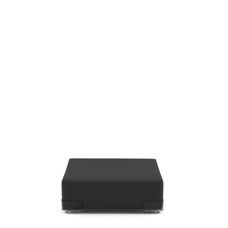 Plastics Tech Square Ottoman, Black