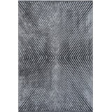 Rapture Chevron Area Rug in Black/Gray