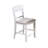 Keyan Counter Height Chair, Foam Gray Fabric Seat, Antique White Wood-118312661