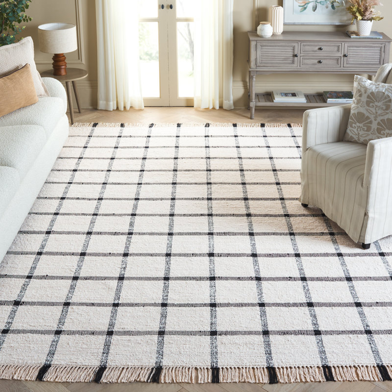 Tapis Montauk 322 ivoire / noir, Rectangle 8 pi x 10 pi