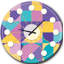 Horloge murale géométrique pastel abstraite I - Mid-Century-40744860