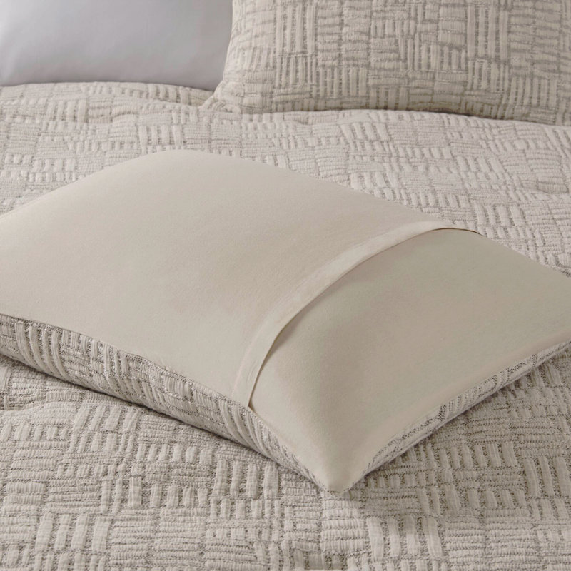 Ensemble 3 pièces d'édredon surdimensionné en coton matelassé pour lit double / grand