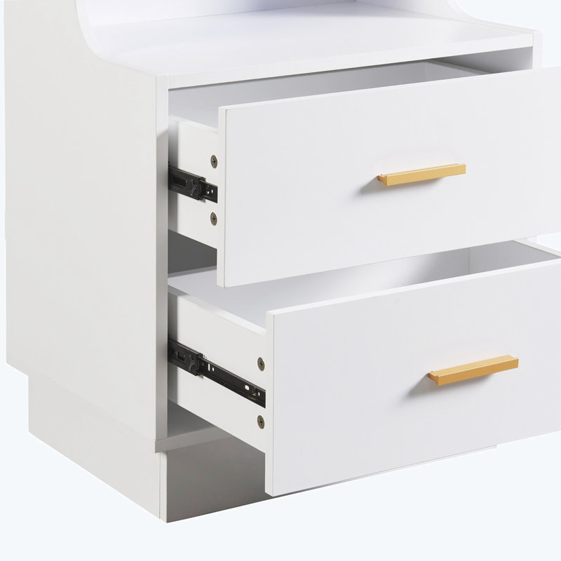 Baseeth 19.7'' W Solid Wood Nightstand, White
