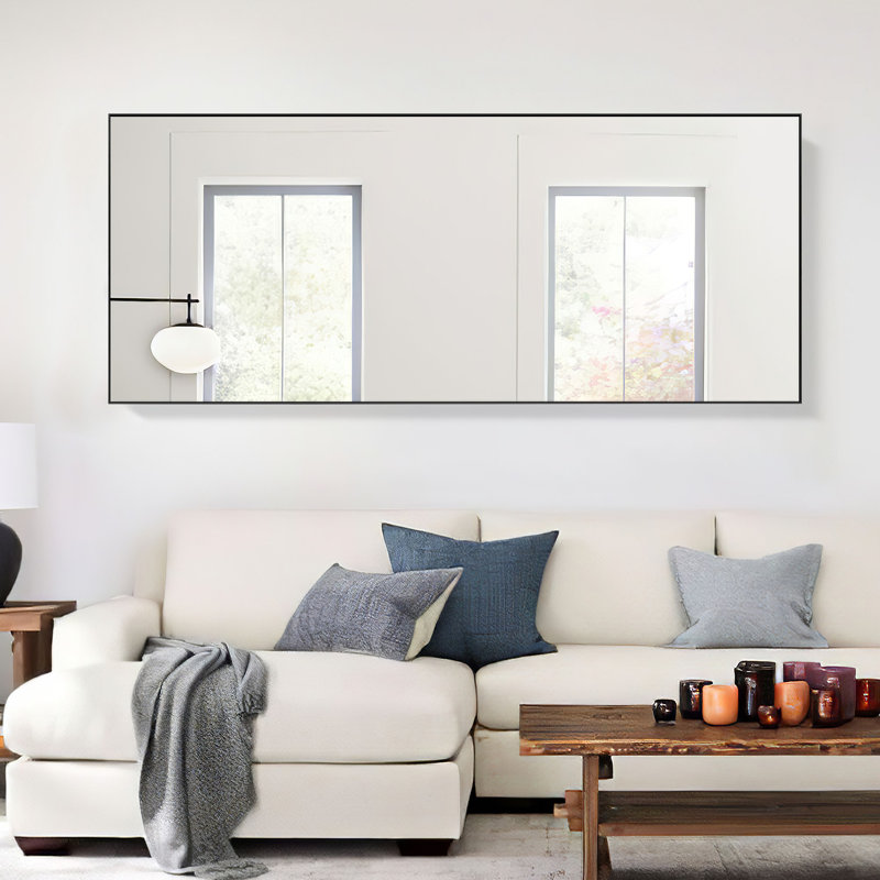 Miroir de salle de bain mural Talma, H 59 po x l 19 po, Noir