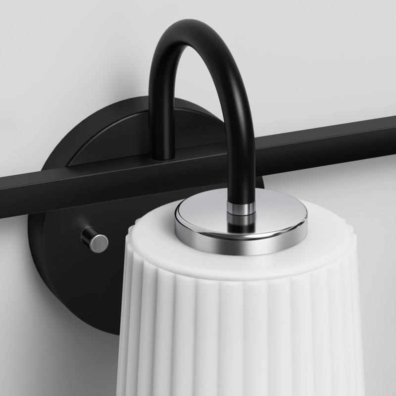 Luminaire de salle de bain noir 3 lumières Chalfant