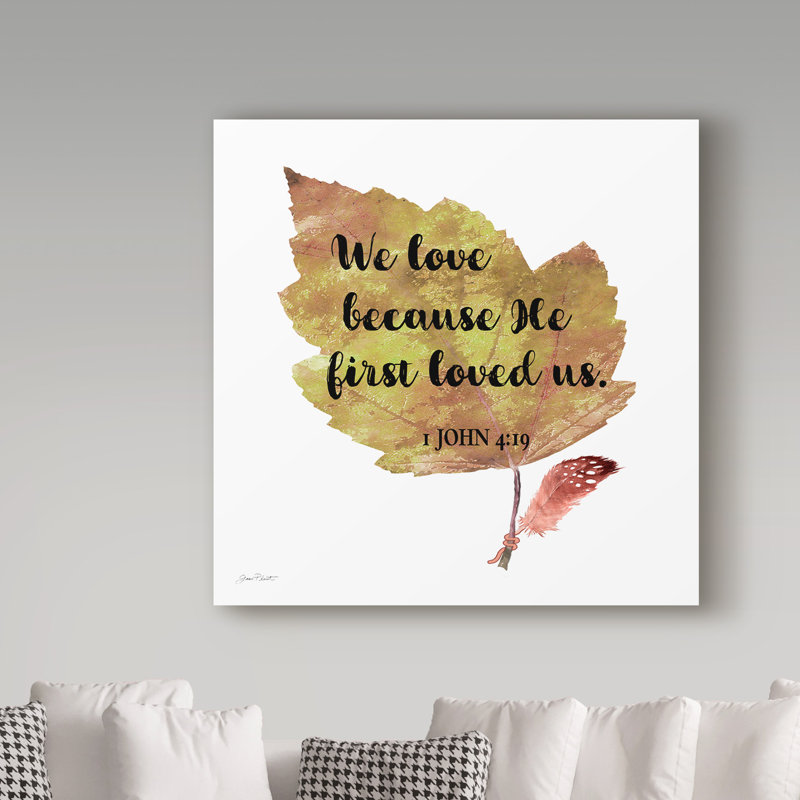 Deagen «Scripture Leaf 3», art textuel sur toile tendue, H 35 po x l 35 po x P 2 po