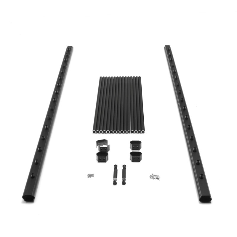 Textured Black Aluminum 6 ft. x 36 in. Deck Railing Kit