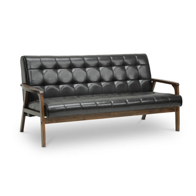 63.75'' Faux Leather Sofa