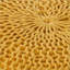 Repose-pieds rond tricoté en coton jaune moutarde - Coussin de plancher de salon | Jaune moutarde | Coton-1077576390