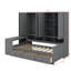 Wooden Daybed Featuring Three Drawers, All-In-One Storage Unit, Desk, And Shelving-26168498-26168497
