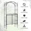 87,04 "H arche de jardin en métal avec barrière - pour les jardins et la décoration de mariage, qualité des ingrédients noirs