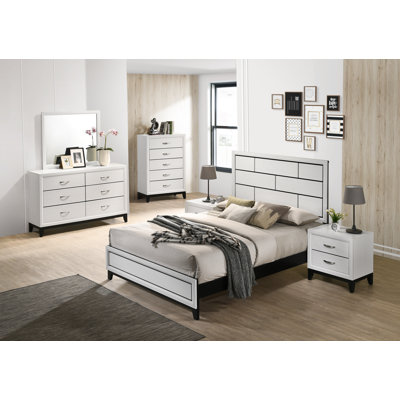 Ensemble de chambre à coucher standard 6 pièces Burrigan