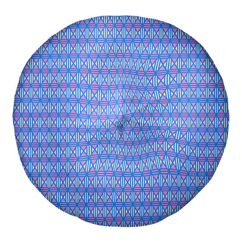 Coussin de sol Katelyn Elizabeth, 30 po x 30 po, Bleu / Mauve