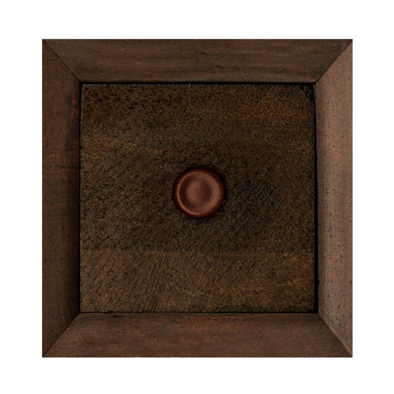Unfinished Solid Hardwood Square Bun Foot Leg, Stained Cherry, 2" H x 3.88" W x 3.88" D