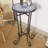 French Country Style Outdoor Side Table with Weather-Resistant Ceramic Top-667798199