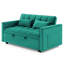 Lit polyvalent de 54,33 pouces, 3 choix de longueur. Lit escamotable moderne en velours avec dossier réglable. Pour une sensation de bien-être. Coutures fines. Options. Tissu doux et pieds en plastique. 2 coussins. Salon