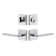 Viaggio Quadrato Hammered Texture Rosette Complete Entry Set with Brezza Lever