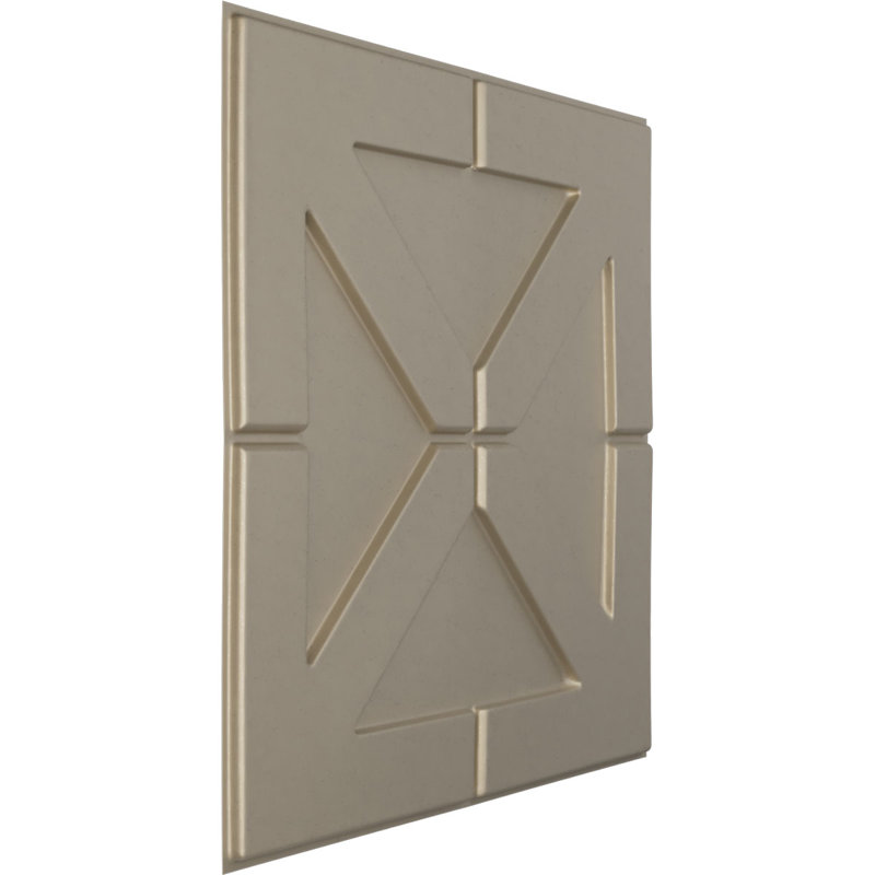 Panneau mural décoratif 3D X 19 po x l 19 5/8 po Xander EnduraWall, argent métallique (couvre 2,67 pieds carrés)