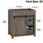 Meuble-lavabo simple 30 po Farm Barn