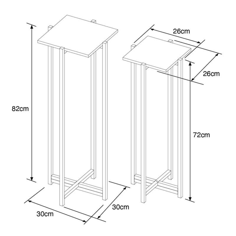 Sitha Plant Stand - Set of 2