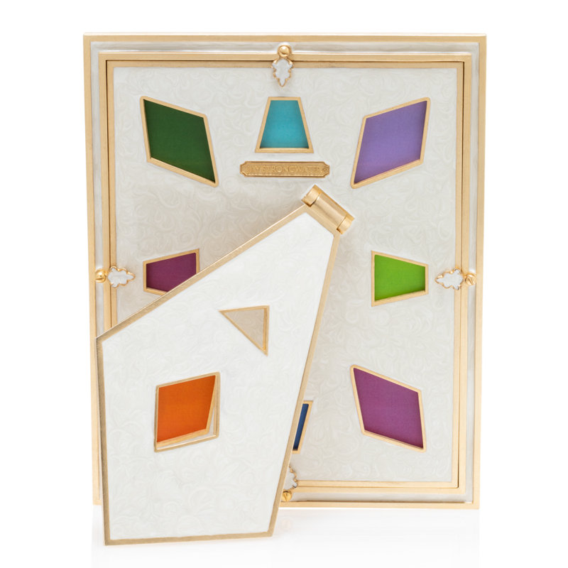 Rainbow Pewter 8" x 10" Pyramid Frame with Gold Finish