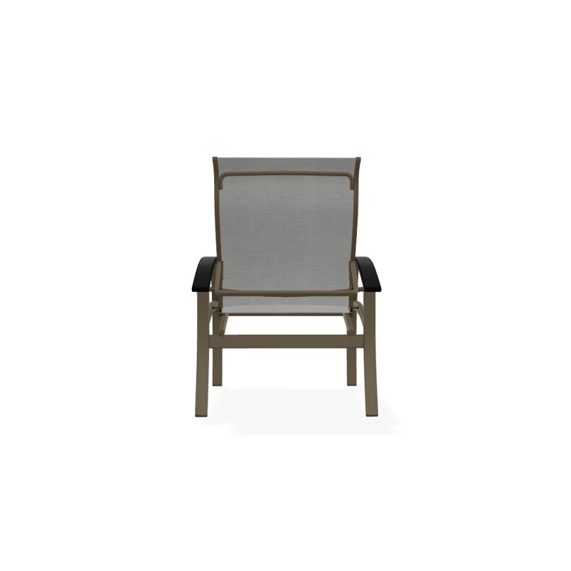 Chaise de patio Askar, Bois de plage texturé, Noir, Alliage Sunbrella®