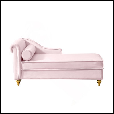 Chaise longue moderne avec revêtement en velours