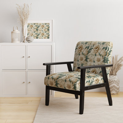 Fauteuil d'appoint rembourré antique antique beige