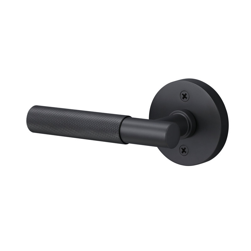 Rosette artificielle ronde Aspra, poignée moletée, Dos plat, Faux bouton simple