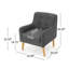 Chaise avec accoudoirs Mid-Century moderne avec dossier capitonné-1574270945