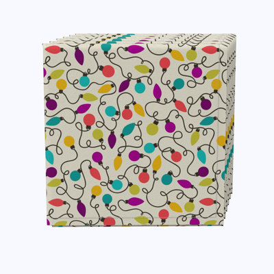 Cotton Abstract Square Napkin