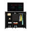 Commode à deux portes Milano, deux tiroirs, quatre tablettes intérieures, tringle, chambre noire