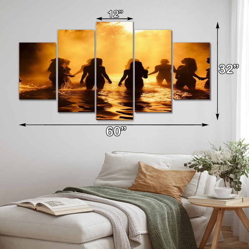 Scotto - impression sur toile tendance - 5 panneaux