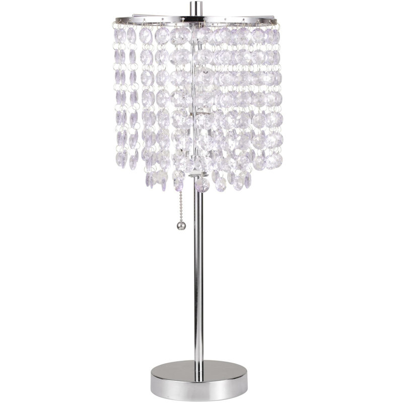 Elegant Crafted Table Lamp, Chrome
