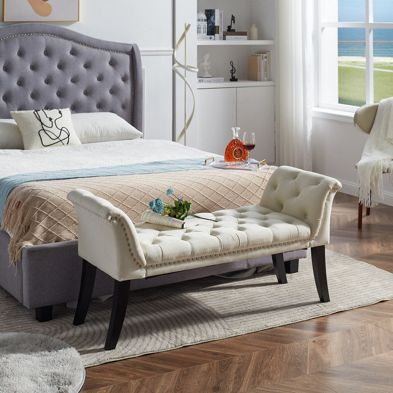 Banc en tissu Noelynn