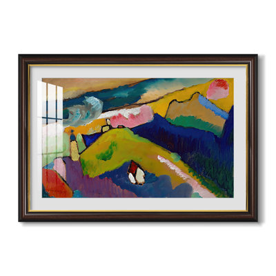 Murnau Mountain Landscape with Church, 1910 - Wassily Kandinsky - Toile encadrée sur mesure