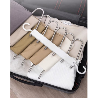 Cintre pour pantalons pliable en acier inoxydable